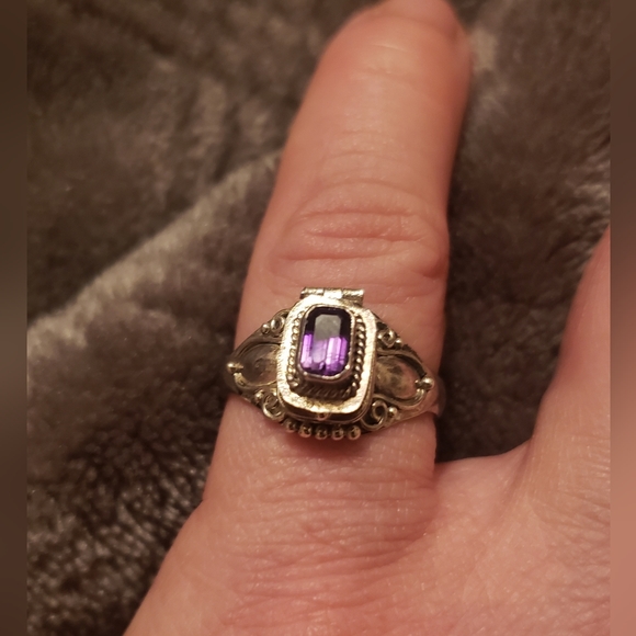 Amethyst Poison Box Ring - Picture 3 of 13